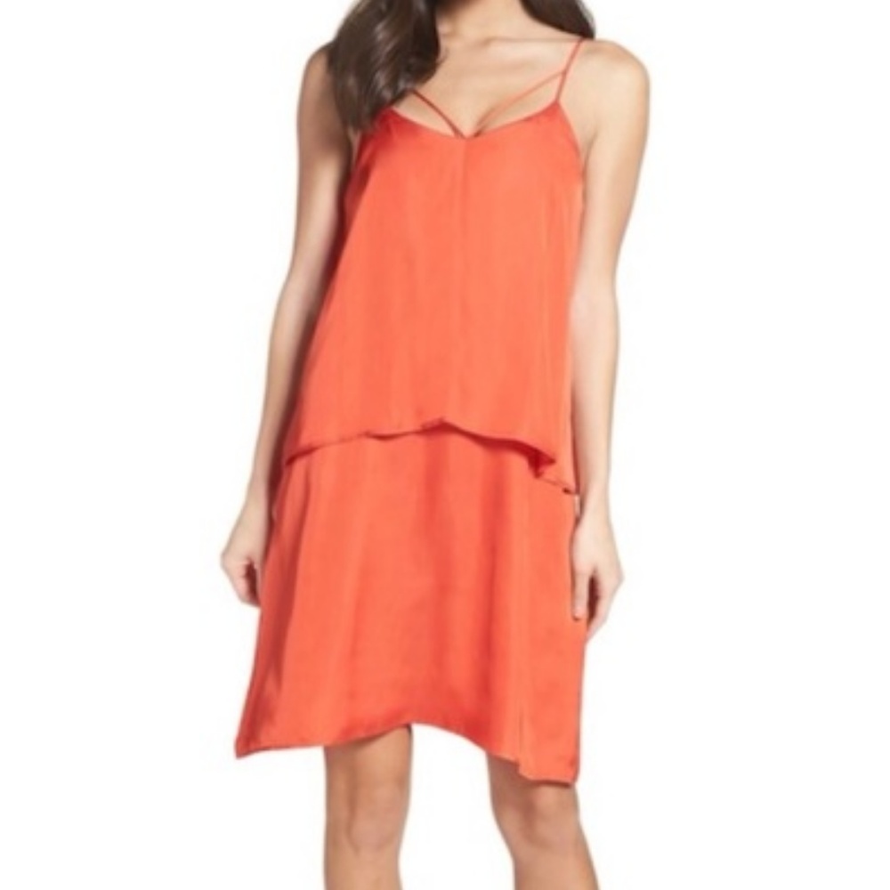 19 Cooper Poppy Satin Mini Dress, S